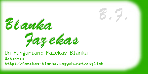 blanka fazekas business card